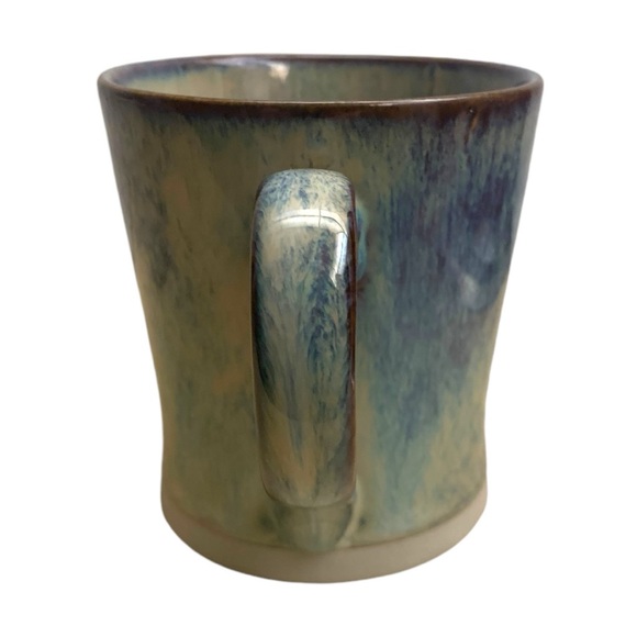 La Rochelle Iridescent Sky Blue Fire Glazed Stoneware Large Coffee Cup Tea Mug - Picture 7 of 12